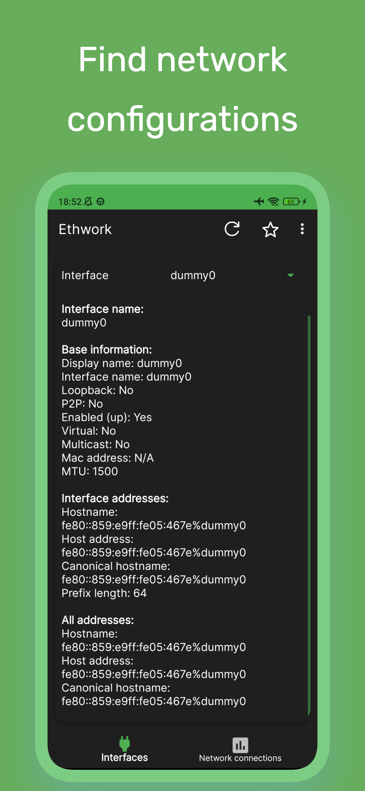 اسکرین شات 5 برنامه Ethwork: Netstat GUI