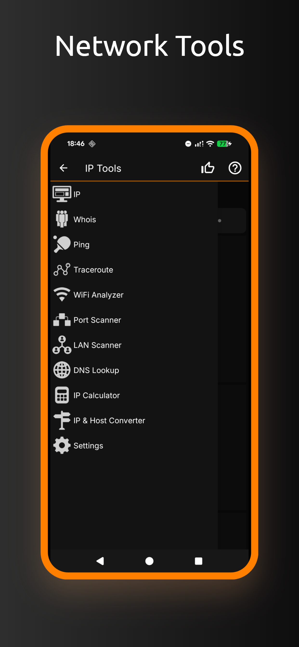 اسکرین شات 2 برنامه IP Tools: Network Utilities