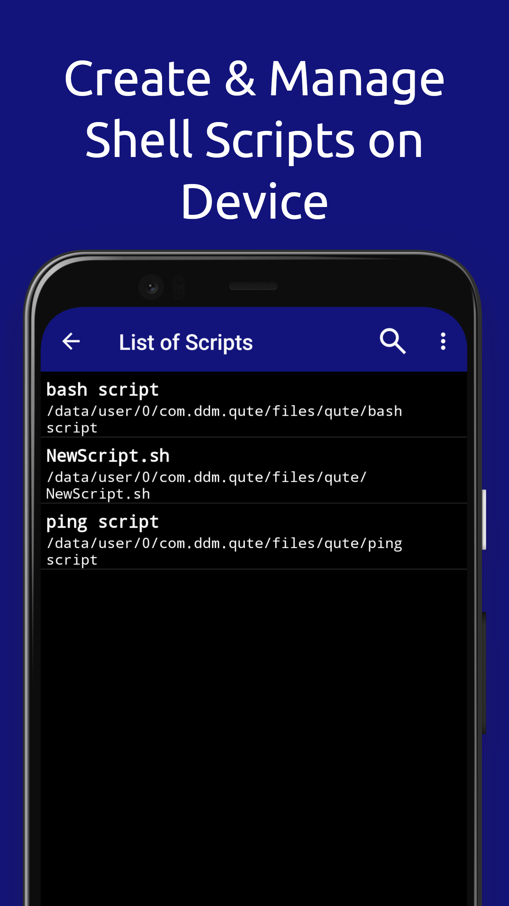 اسکرین شات 5 برنامه Qute: Terminal emulator