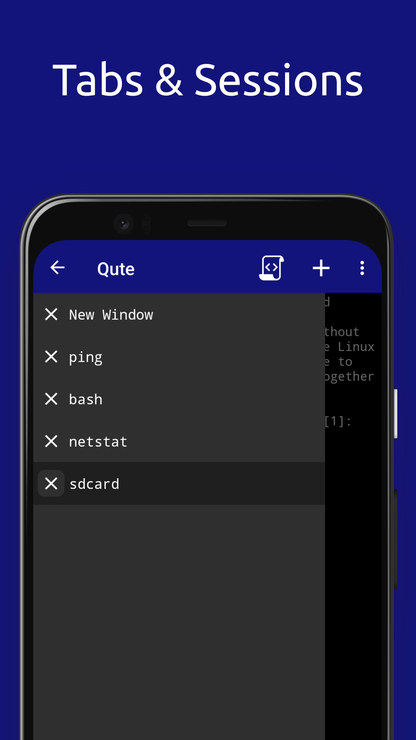اسکرین شات 6 برنامه Qute: Terminal emulator
