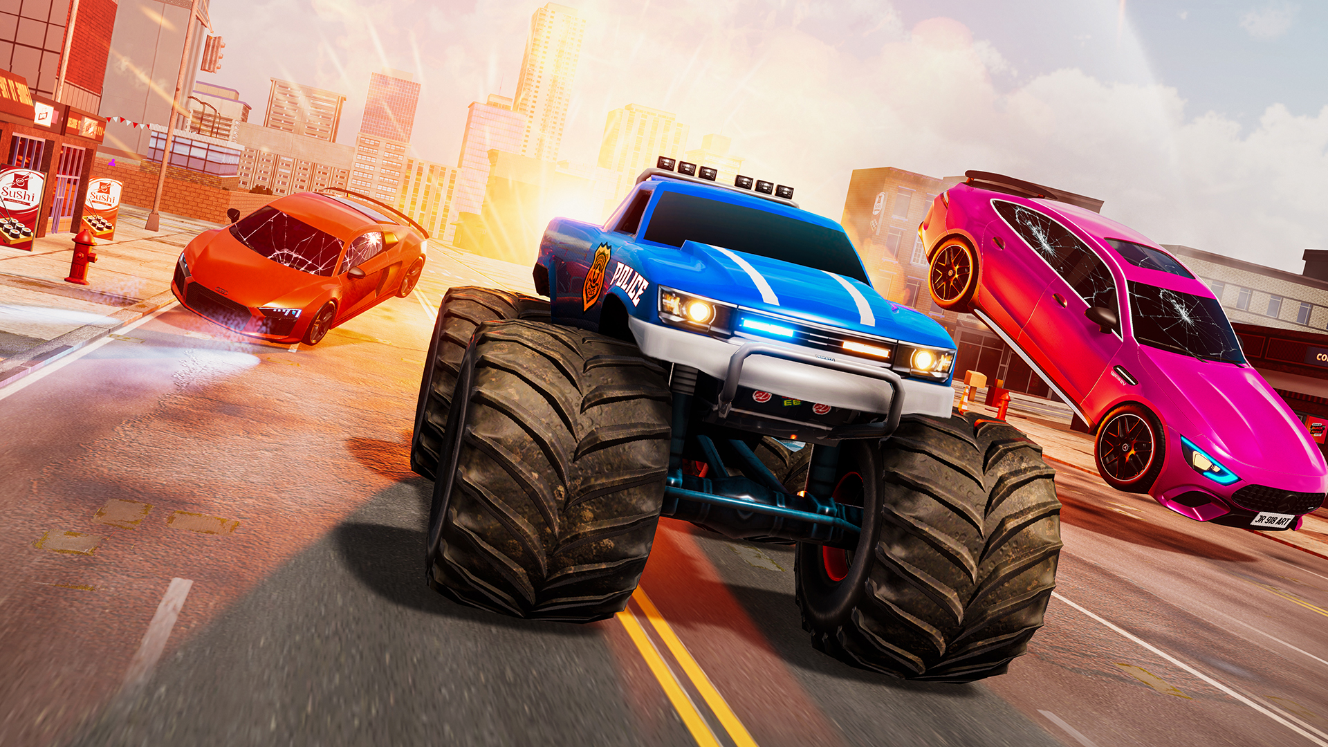 اسکرین شات 5 برنامه Police Monster Truck Games 3D