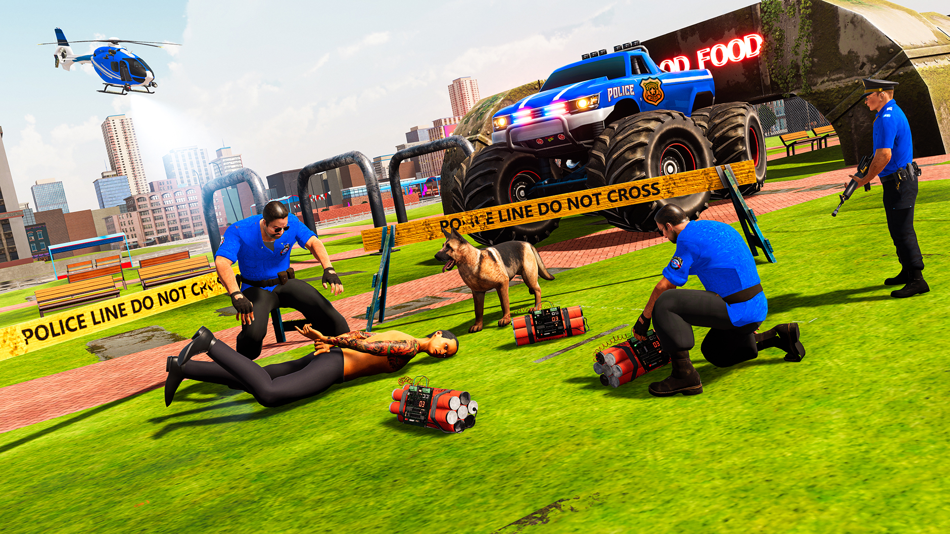 اسکرین شات 7 برنامه Police Monster Truck Games 3D