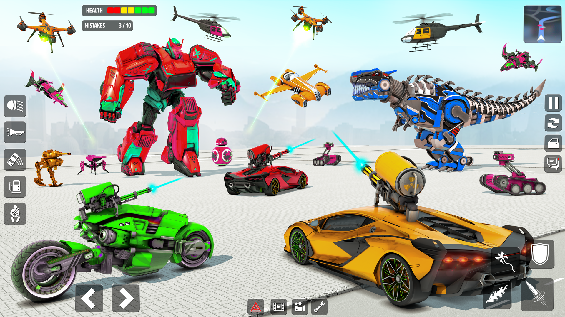 اسکرین شات 2 برنامه Mech Robot Transforming Games