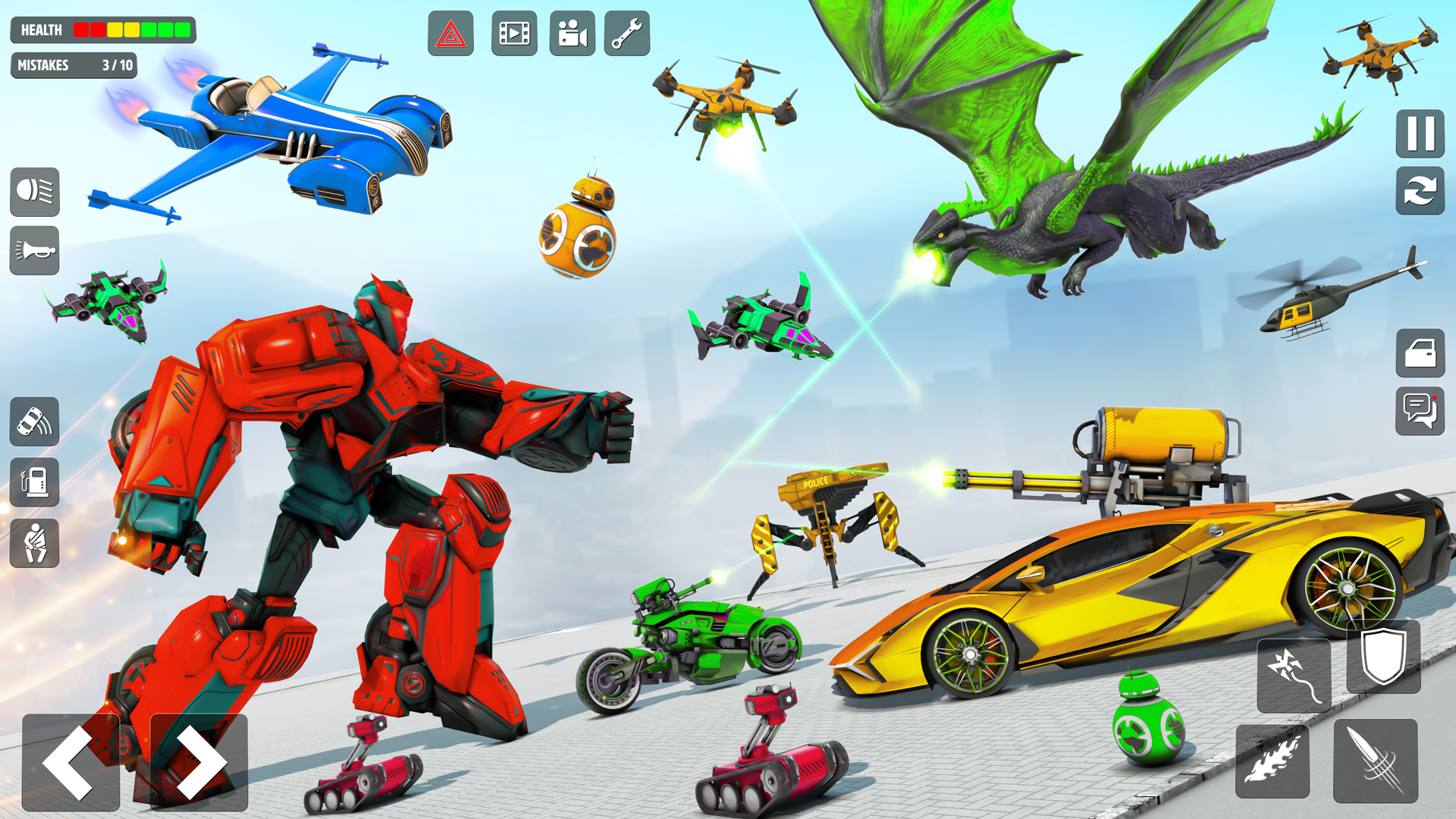 اسکرین شات 3 برنامه Mech Robot Transforming Games