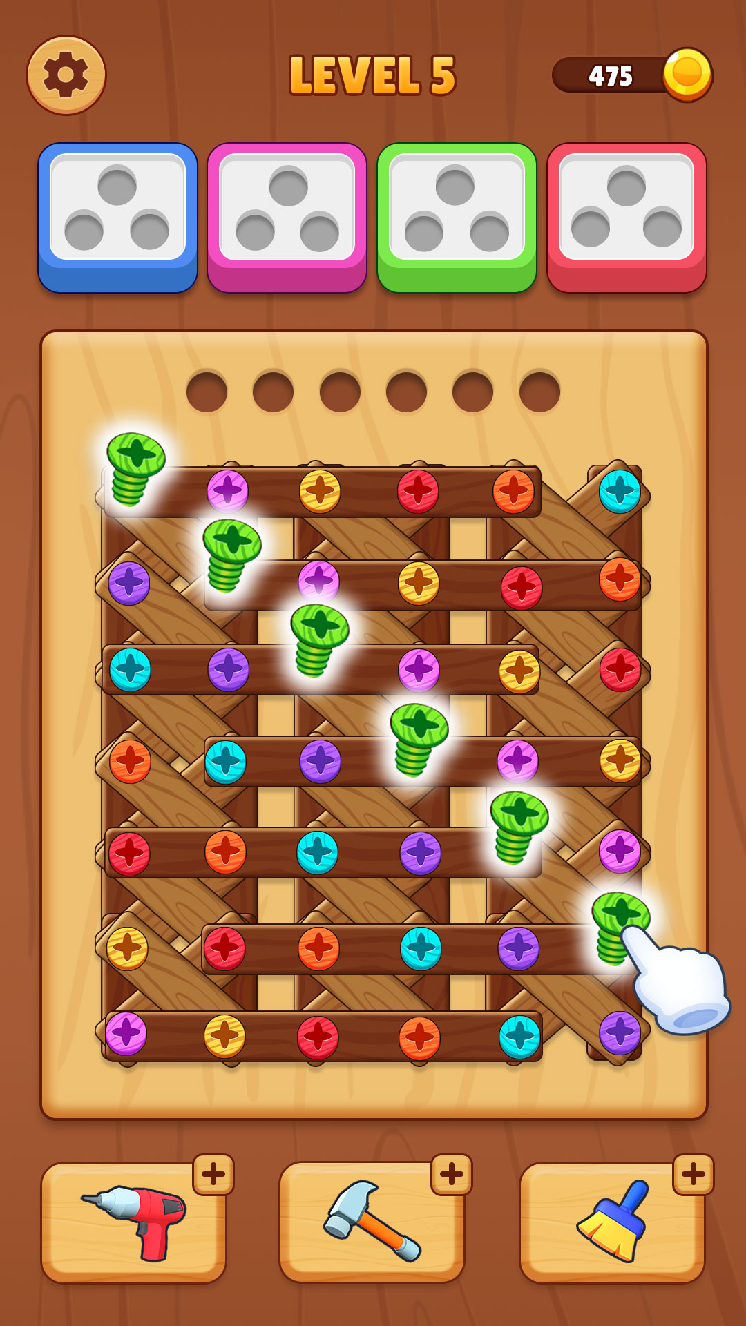 اسکرین شات 1 بازی Wooden Screw Nuts Jam Puzzle