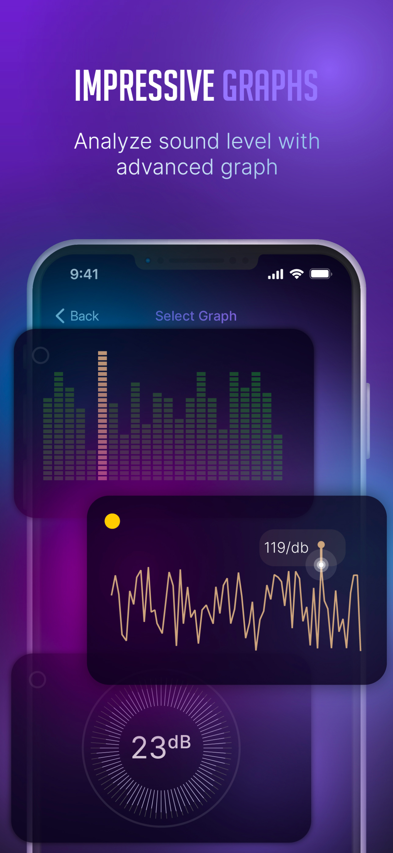 اسکرین شات 5 برنامه Decibel Meter : dB Sound Level