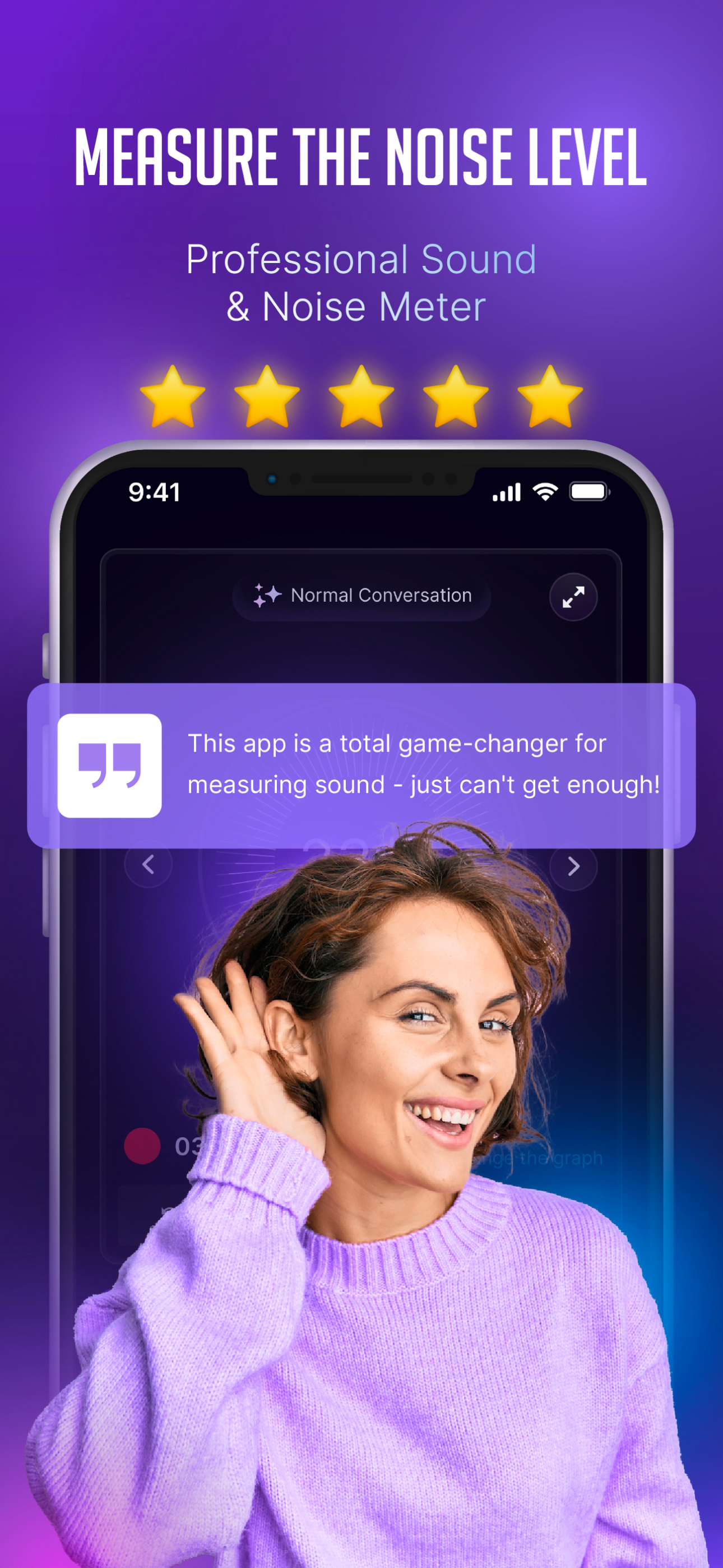 اسکرین شات 1 برنامه Decibel Meter : dB Sound Level