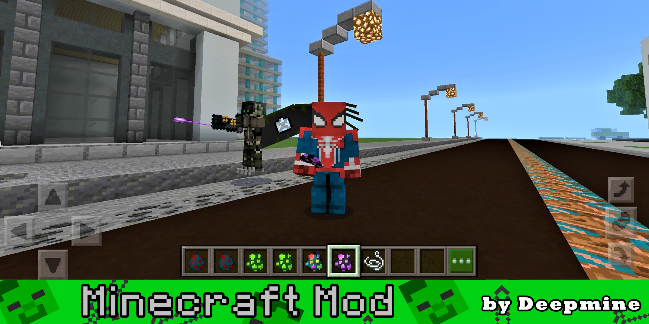 اسکرین شات 4 بازی Spider-Man Minecraft Mod