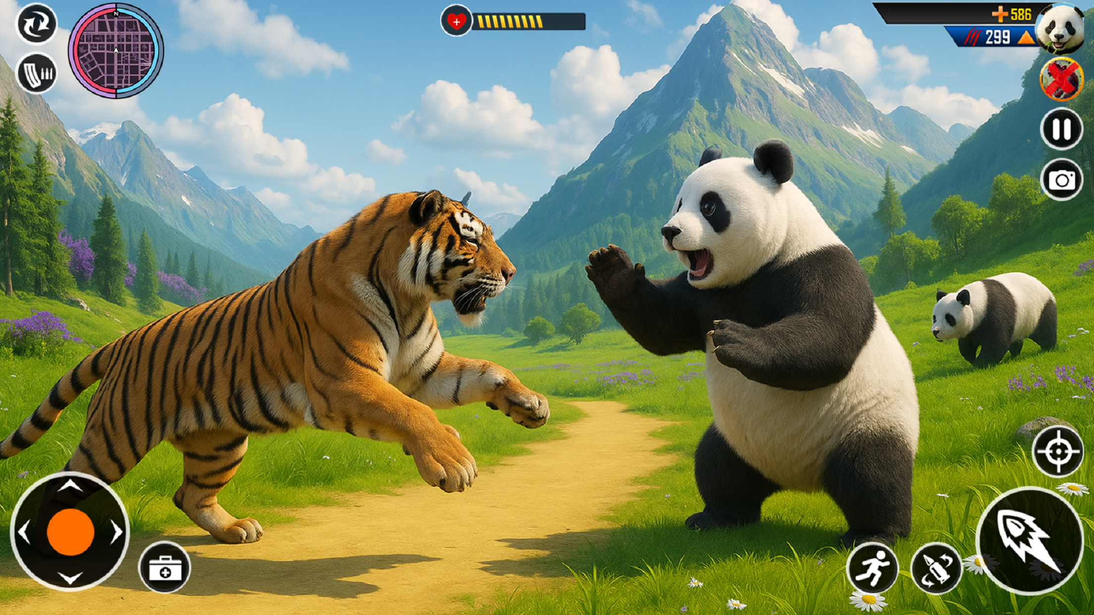اسکرین شات 3 بازی Mini Panda Family Fun Games 3D