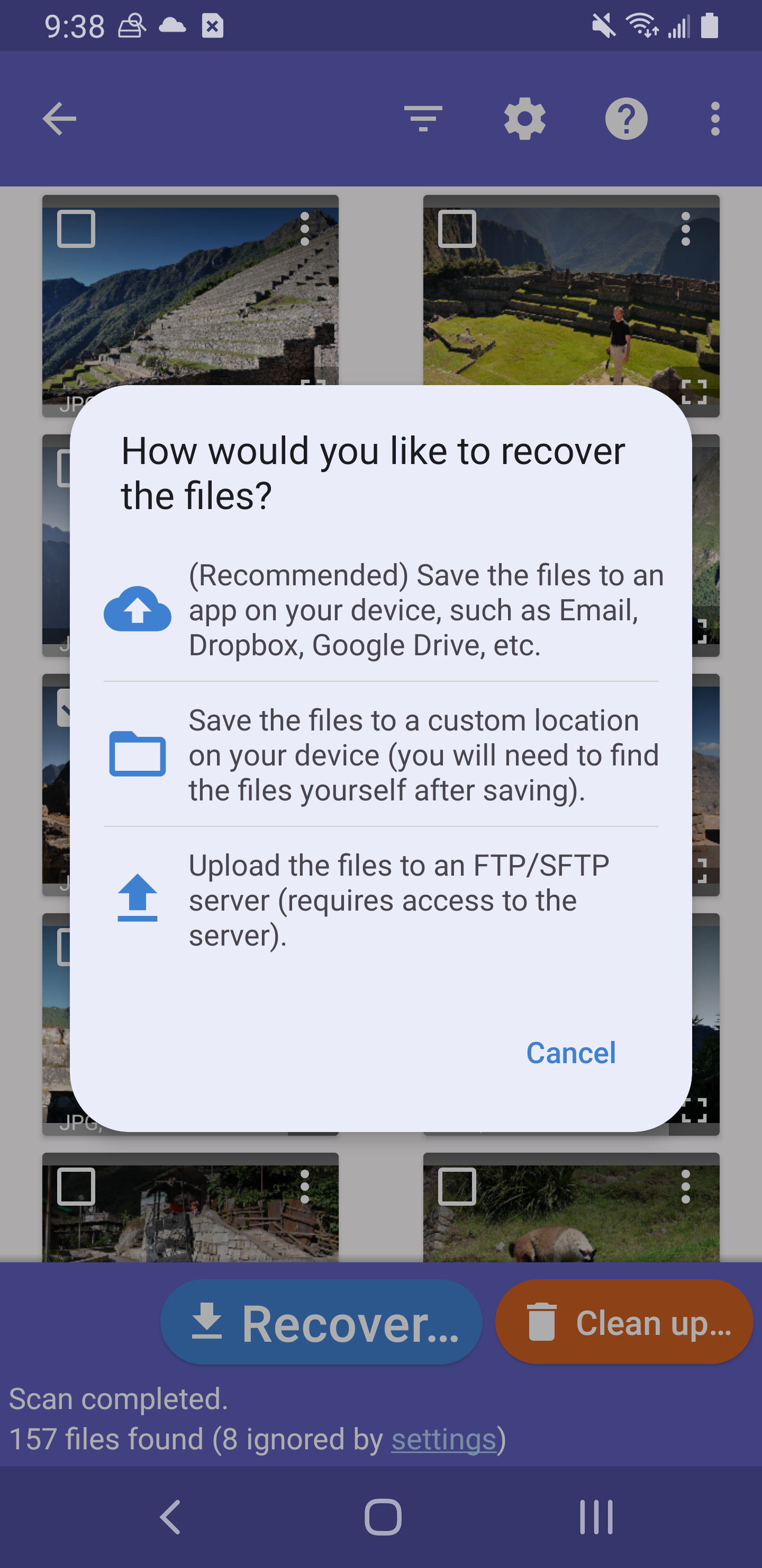اسکرین شات 5 برنامه DiskDigger photo/file recovery