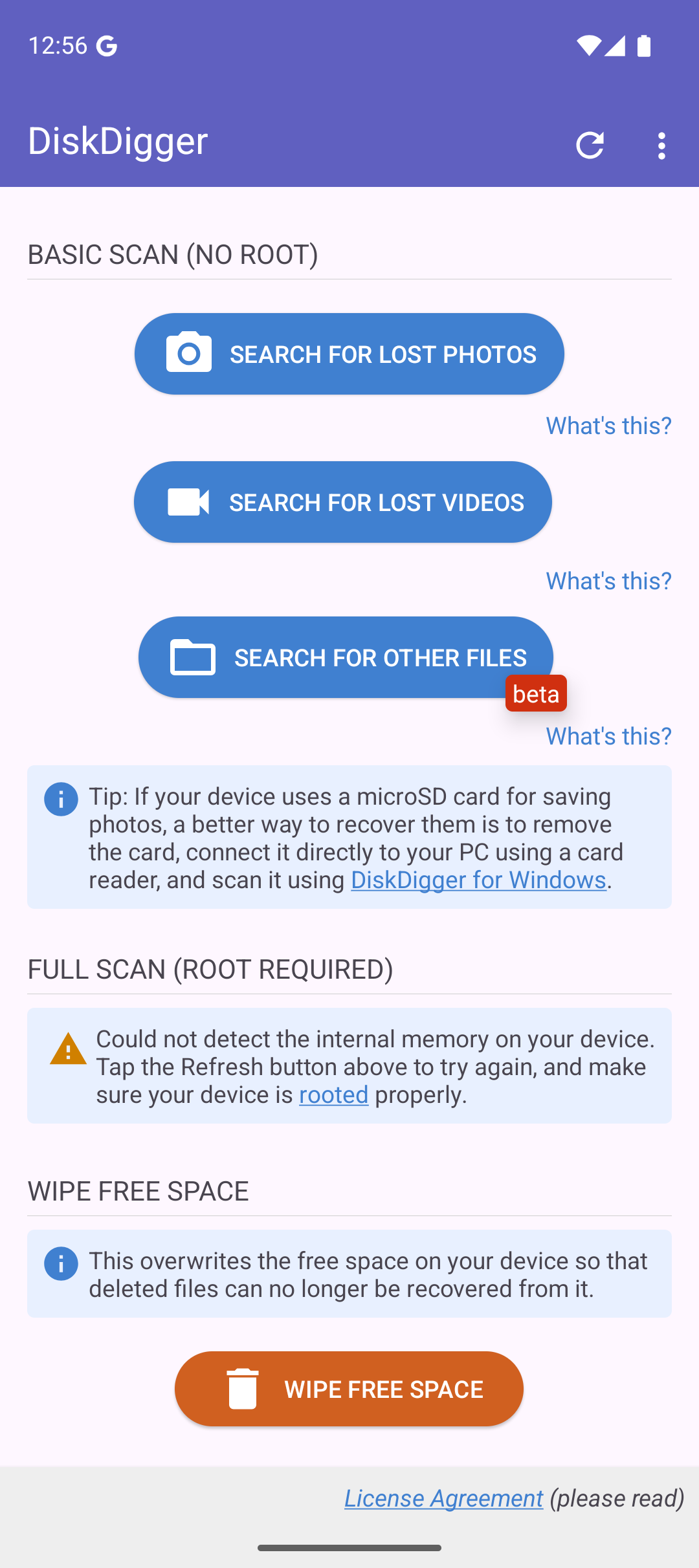 اسکرین شات 3 برنامه DiskDigger photo/file recovery