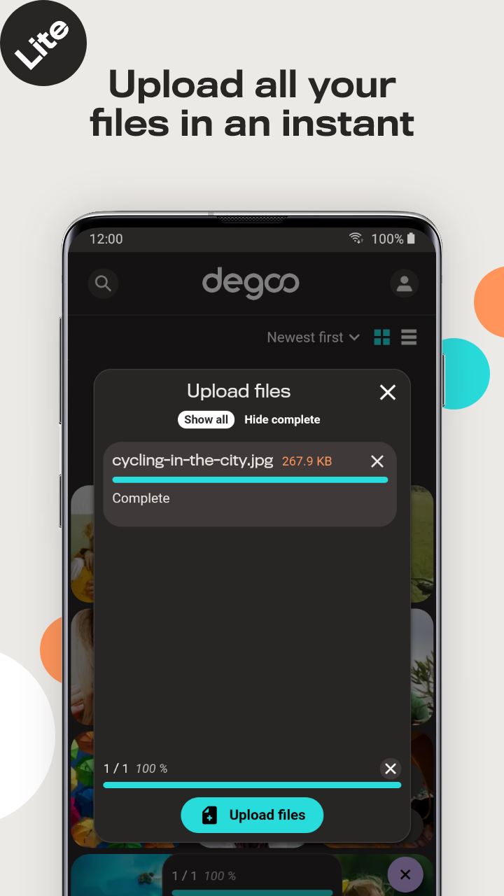 اسکرین شات 3 برنامه Degoo Lite: 20 GB Cloud Drive
