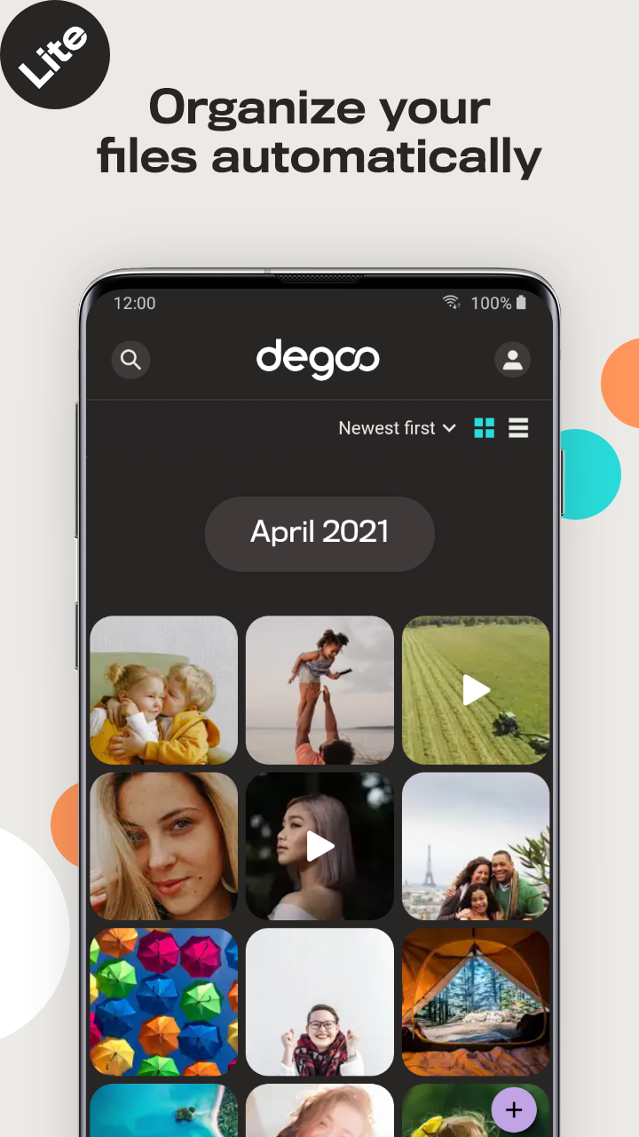 اسکرین شات 4 برنامه Degoo Lite: 20 GB Cloud Drive