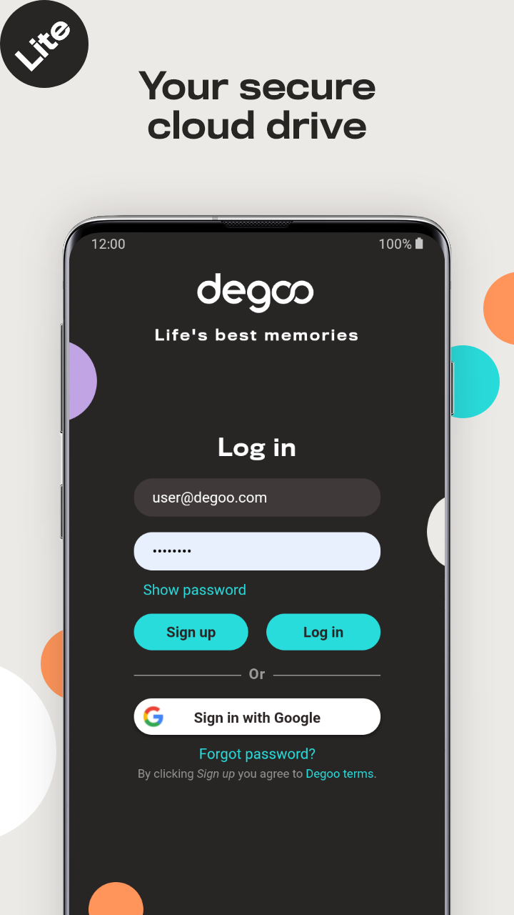 اسکرین شات 5 برنامه Degoo Lite: 20 GB Cloud Drive
