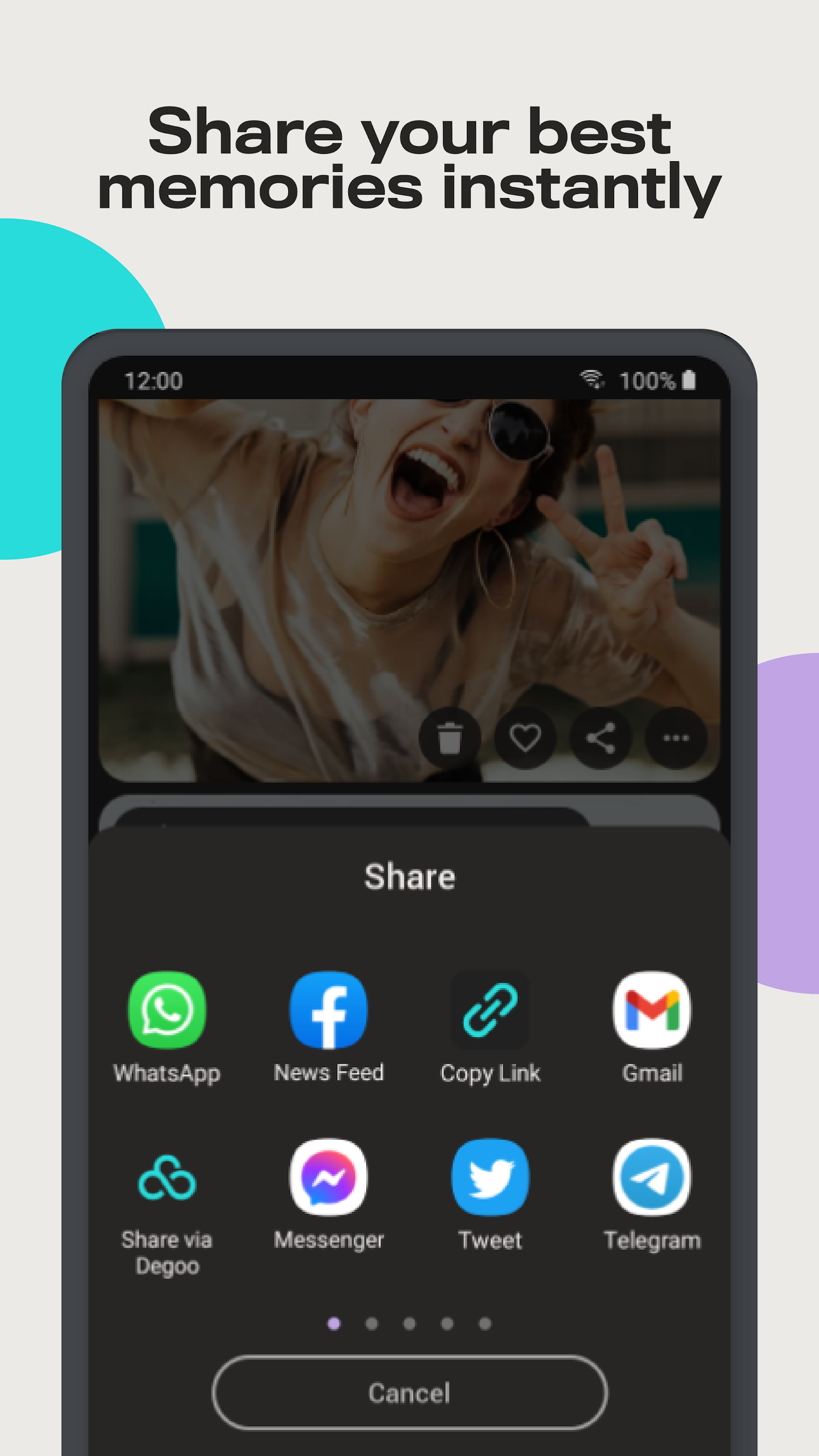 اسکرین شات 6 برنامه Degoo: 20 GB Cloud Storage