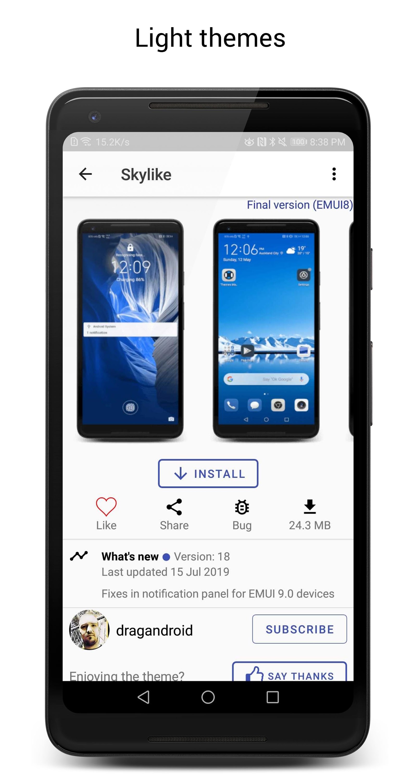 اسکرین شات 2 برنامه Theme Manager for Huawei/Honor