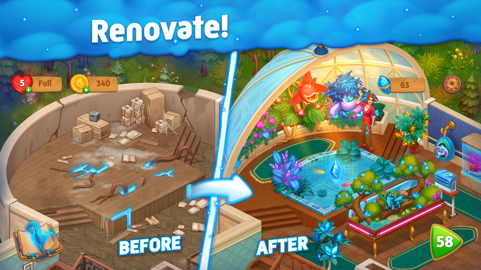 اسکرین شات 1 بازی Spellmind: Match 3 Game