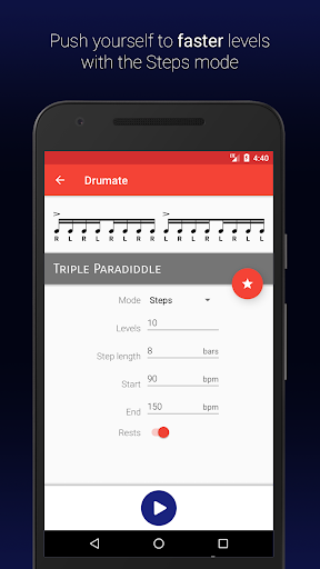 اسکرین شات 4 برنامه Drumate Free - Drum Rudiments