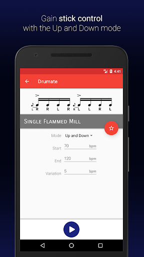 اسکرین شات 5 برنامه Drumate Free - Drum Rudiments