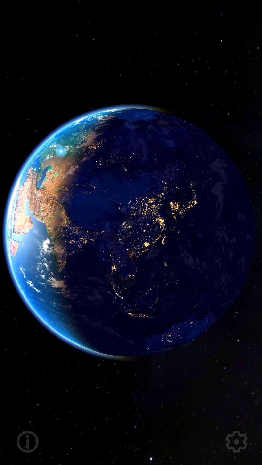 اسکرین شات 1 برنامه 3D Earth & Real Moon
