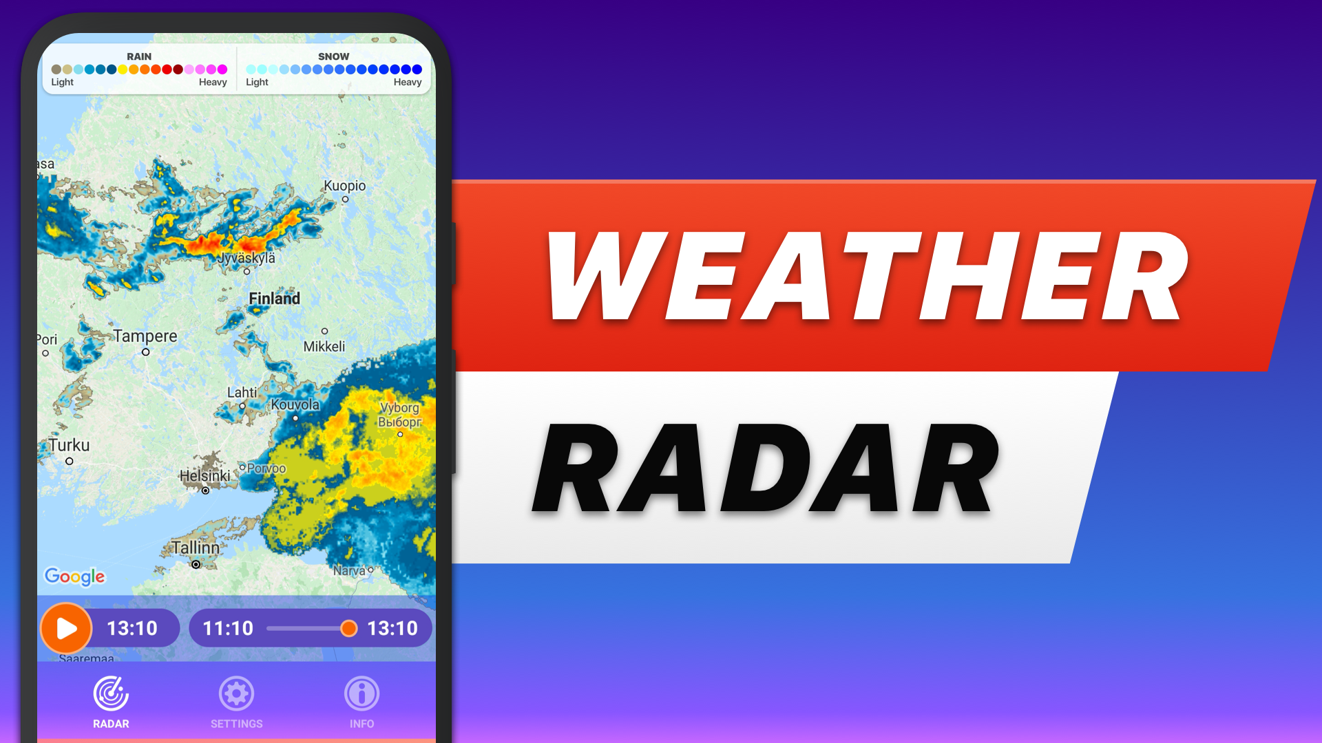 اسکرین شات 1 برنامه RAIN RADAR - weather radar