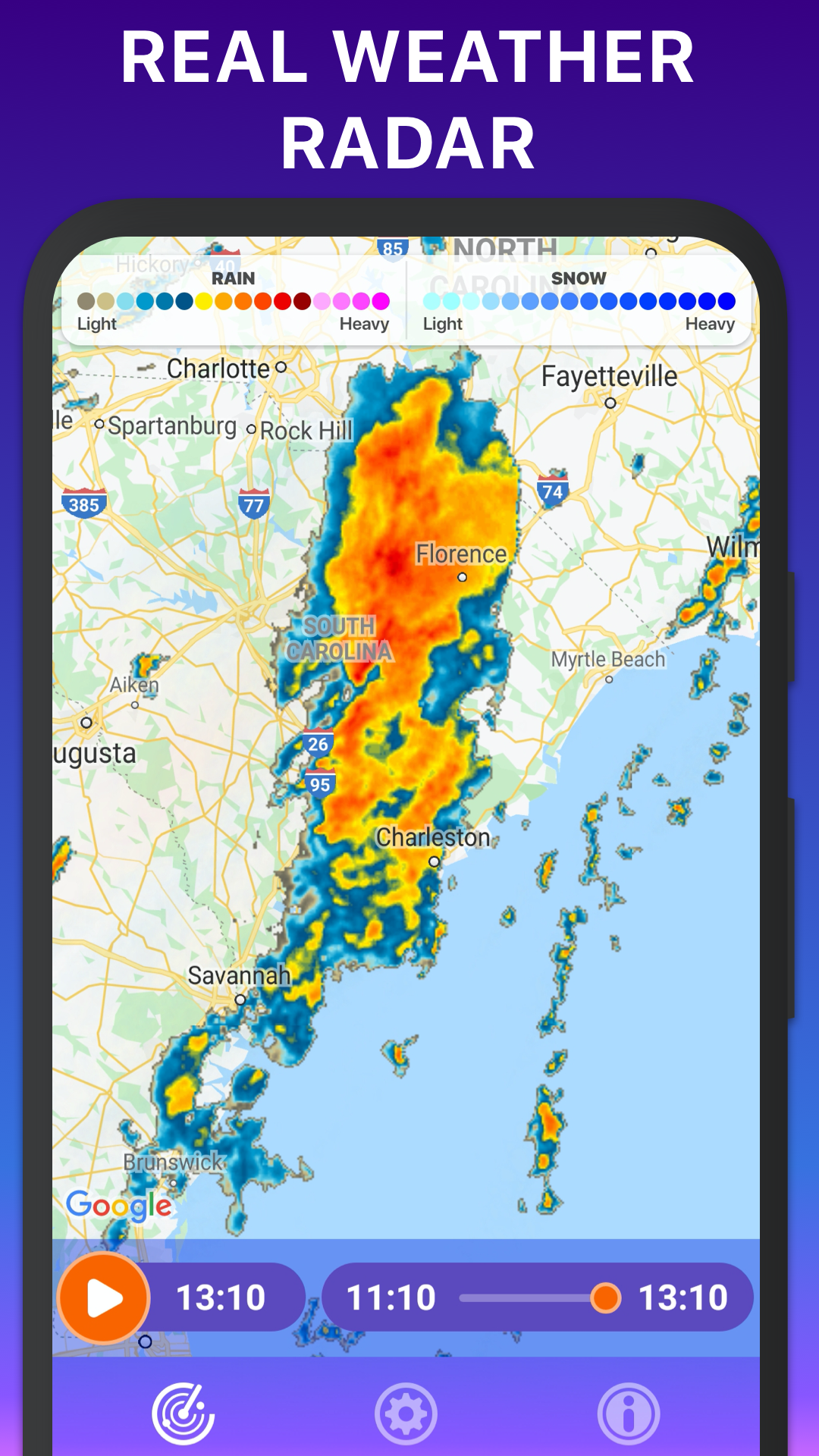 اسکرین شات 2 برنامه RAIN RADAR - weather radar