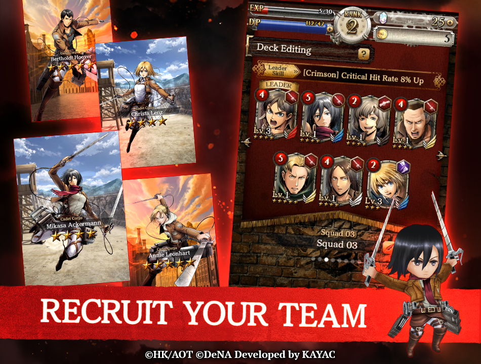 اسکرین شات 5 بازی Attack on Titan TACTICS