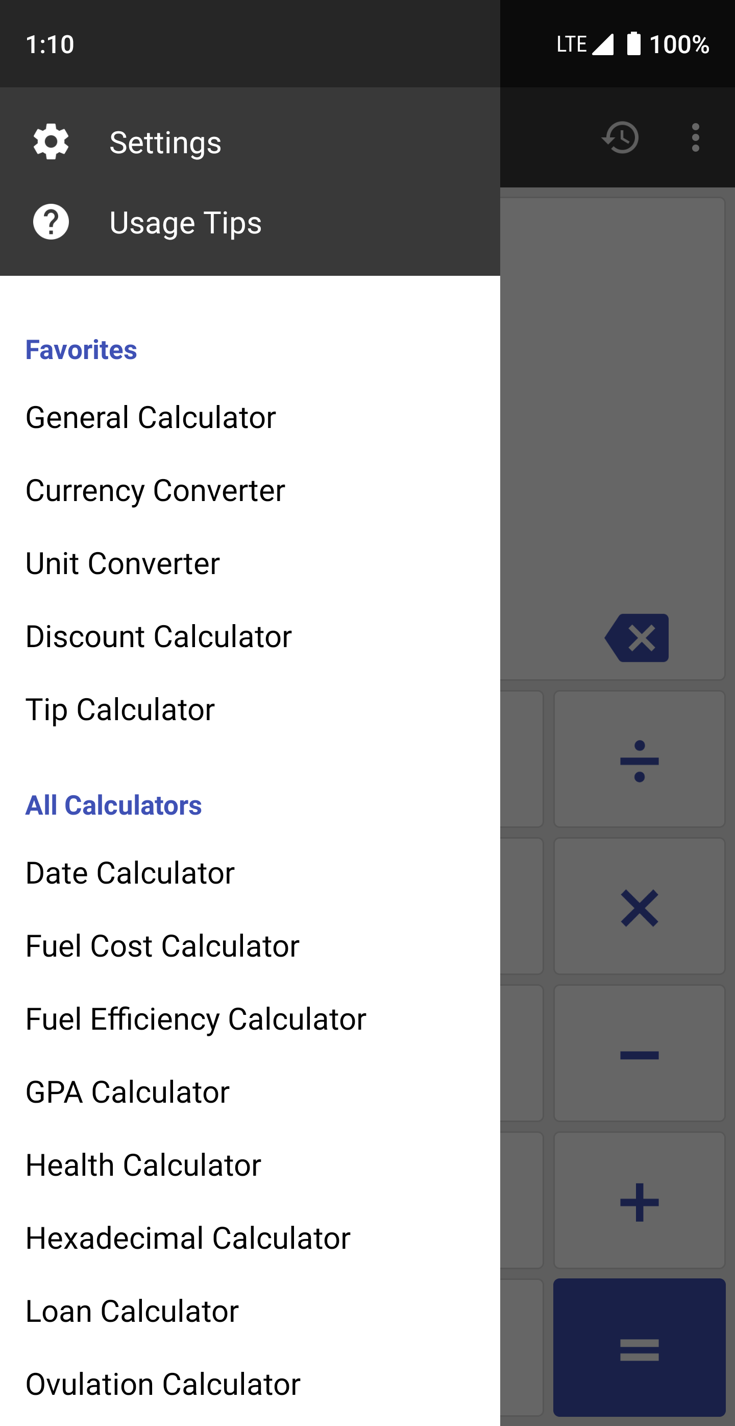 اسکرین شات 1 برنامه ClevCalc - Calculator