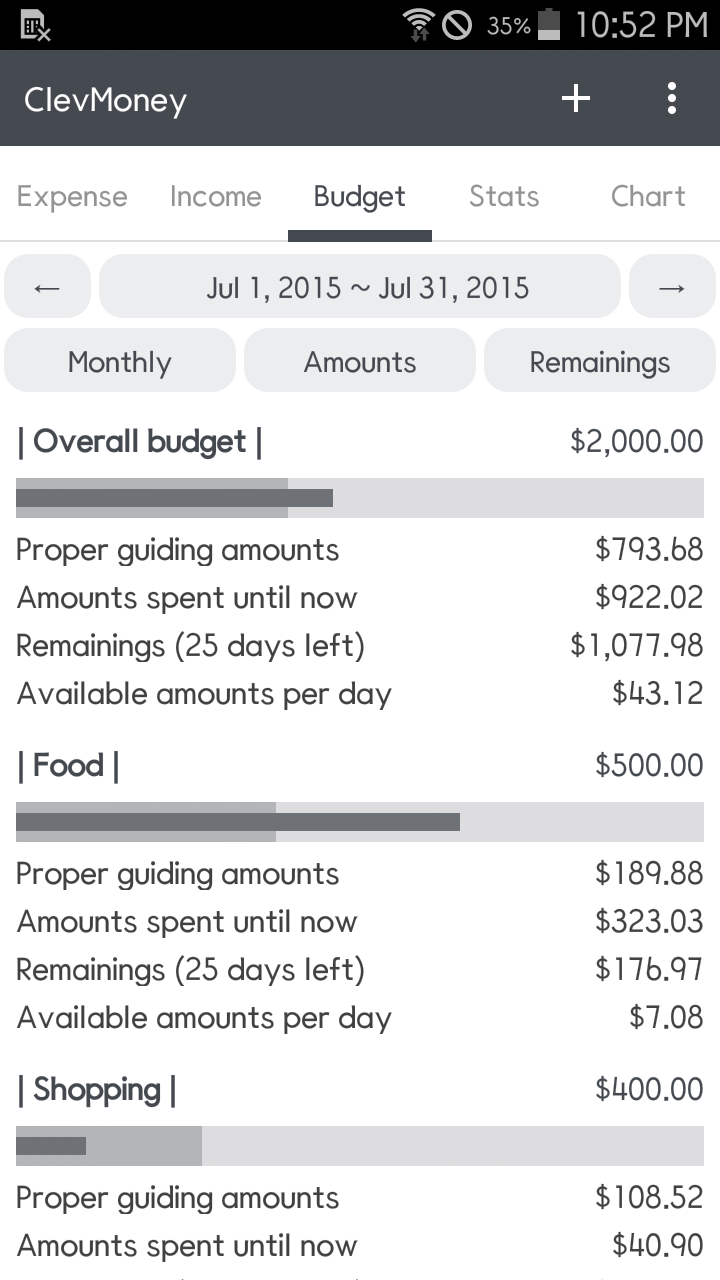 اسکرین شات 3 برنامه ClevMoney - Personal Finance