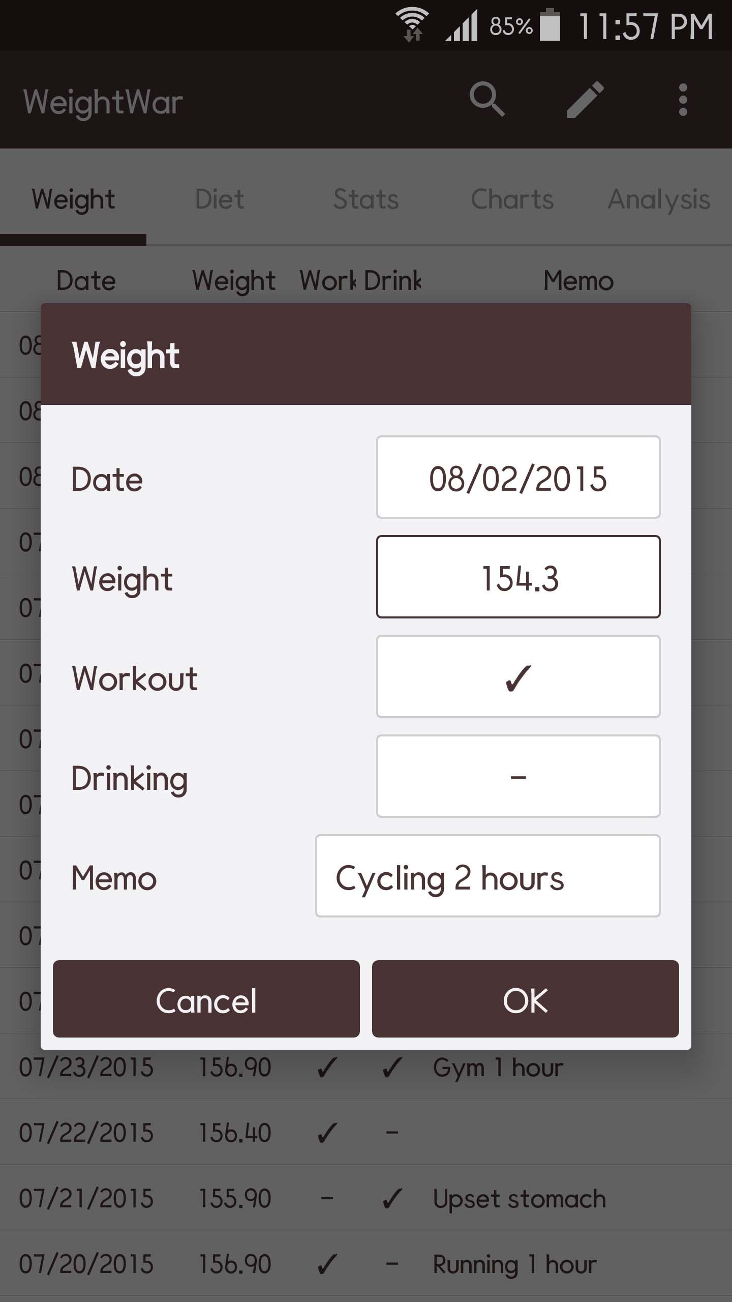 اسکرین شات 8 برنامه WeightWar - Weight Tracker