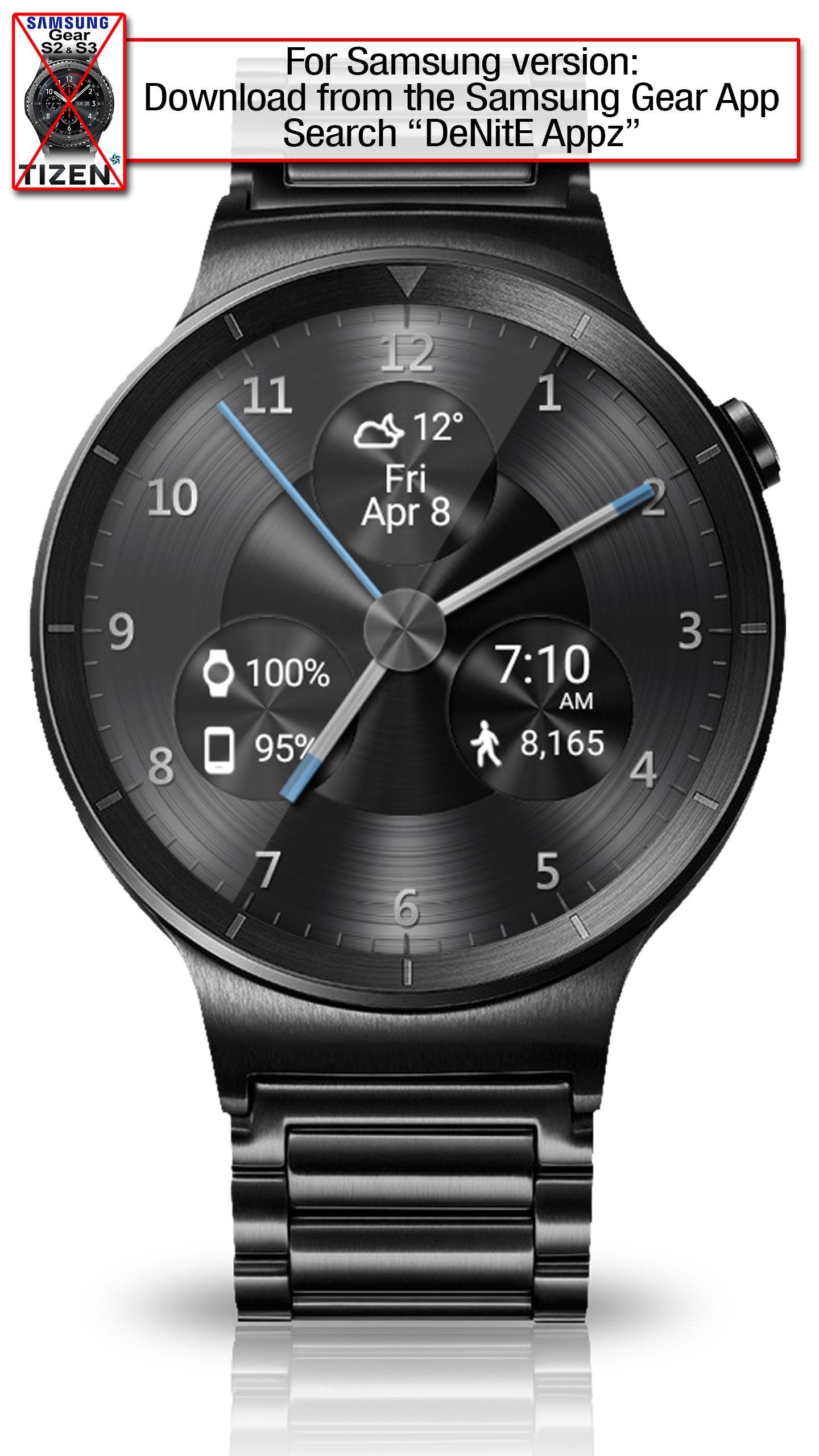 اسکرین شات 7 برنامه Black Metal HD Watch Face