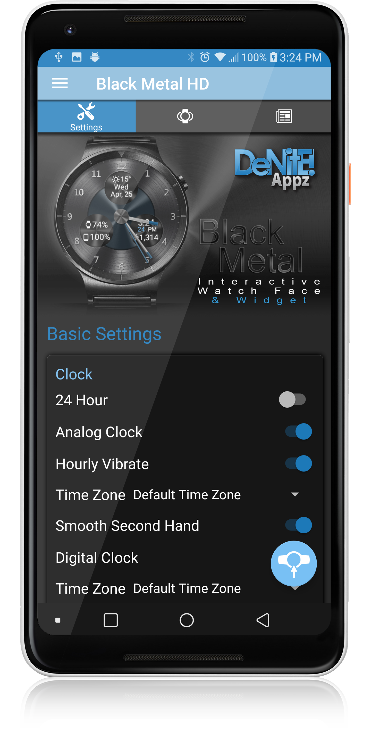 اسکرین شات 5 برنامه Black Metal HD Watch Face