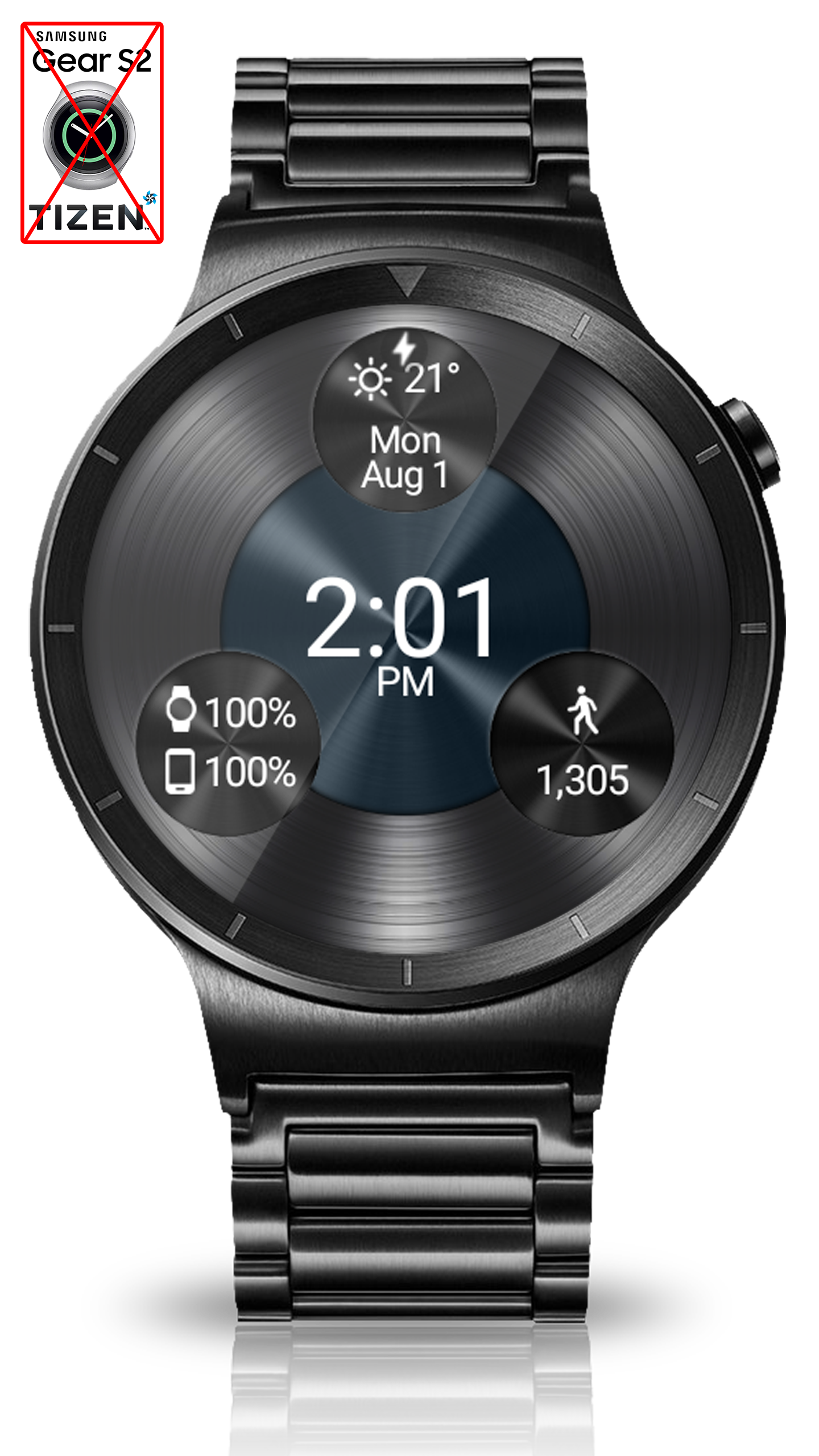 اسکرین شات 6 برنامه Black Metal 2 HD Watch Face