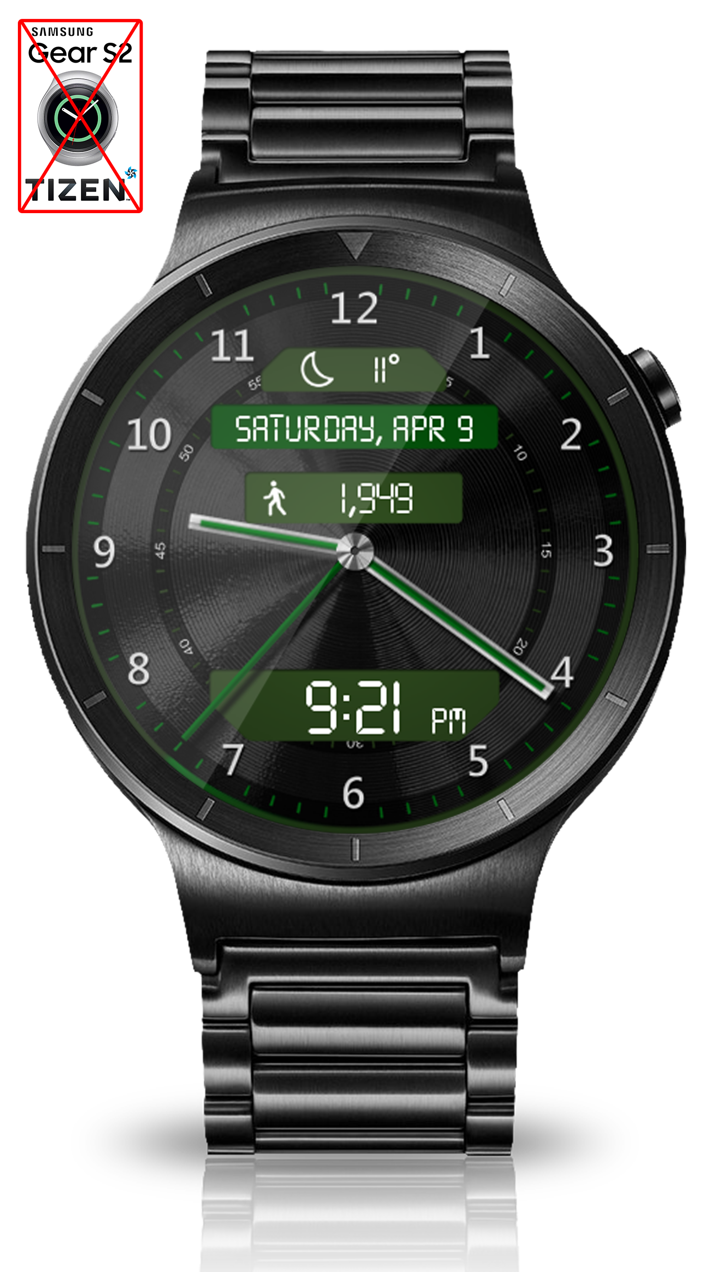 اسکرین شات 7 برنامه Black Metal LED HD Watch Face
