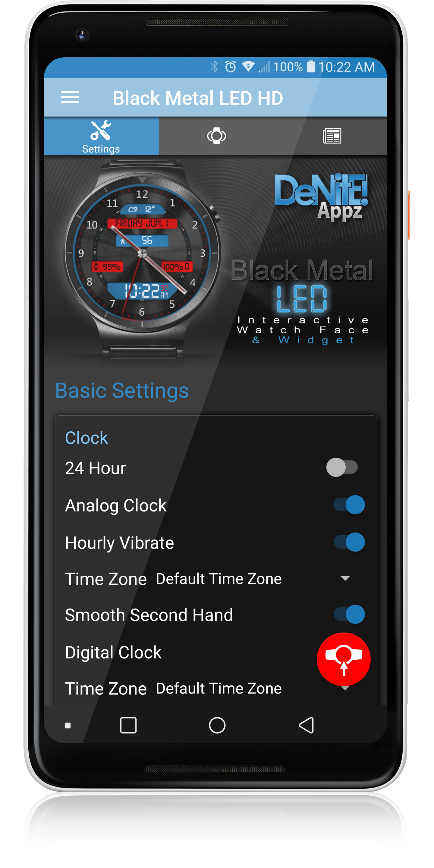 اسکرین شات 4 برنامه Black Metal LED HD Watch Face