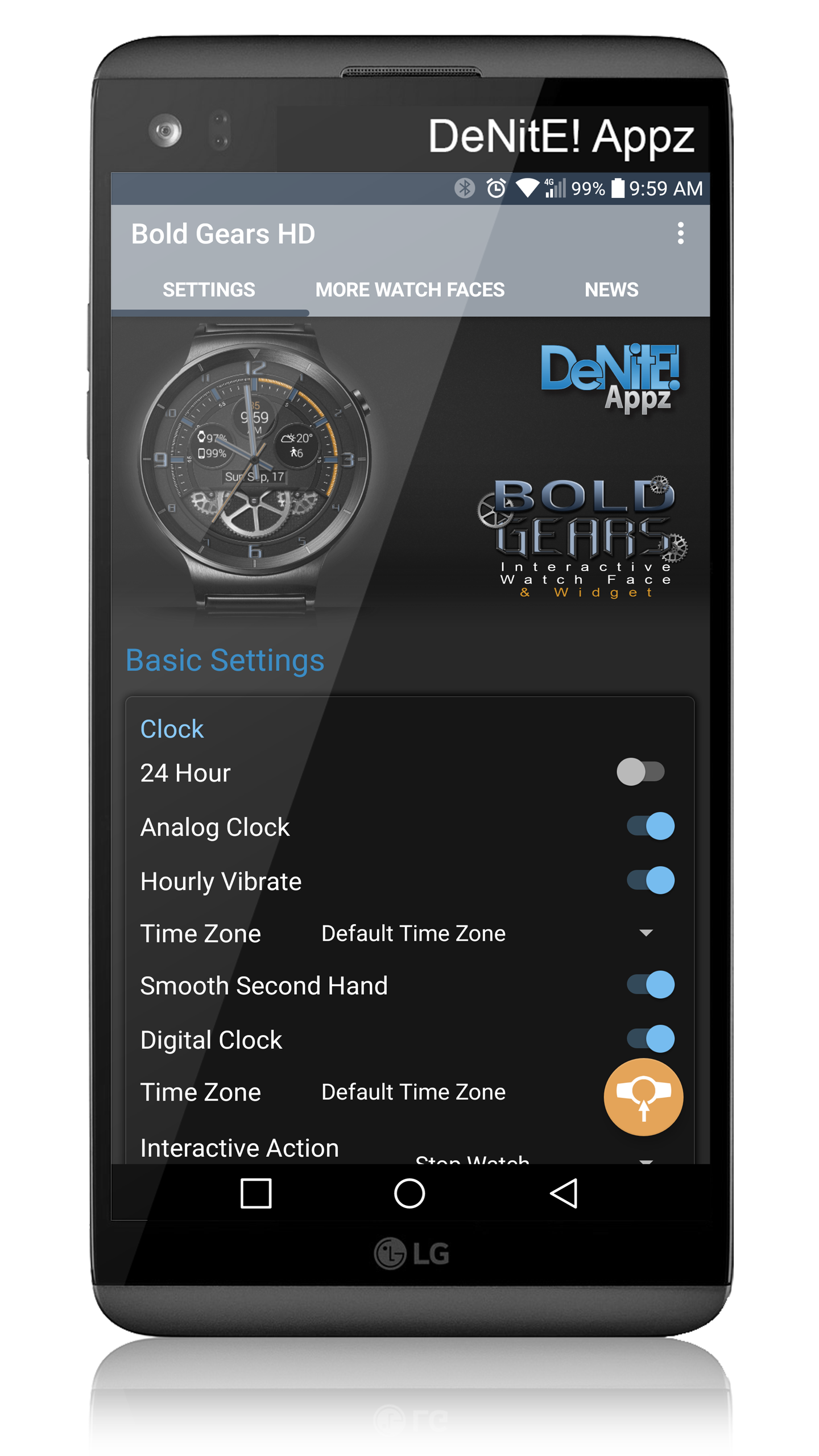 اسکرین شات 4 برنامه Bold Gears HD Watch Face