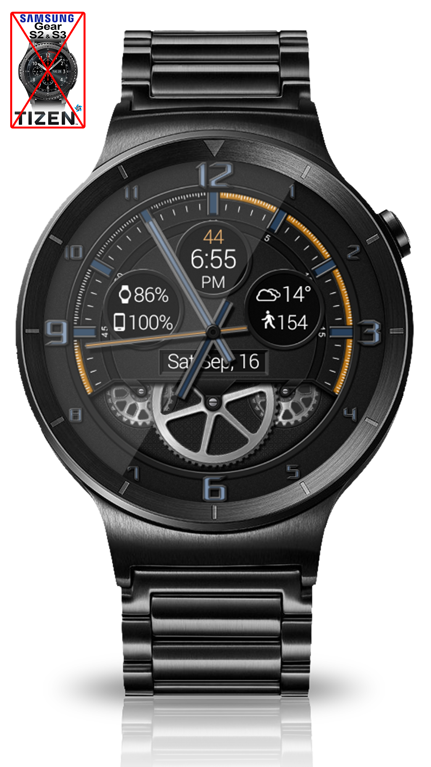 اسکرین شات 6 برنامه Bold Gears HD Watch Face