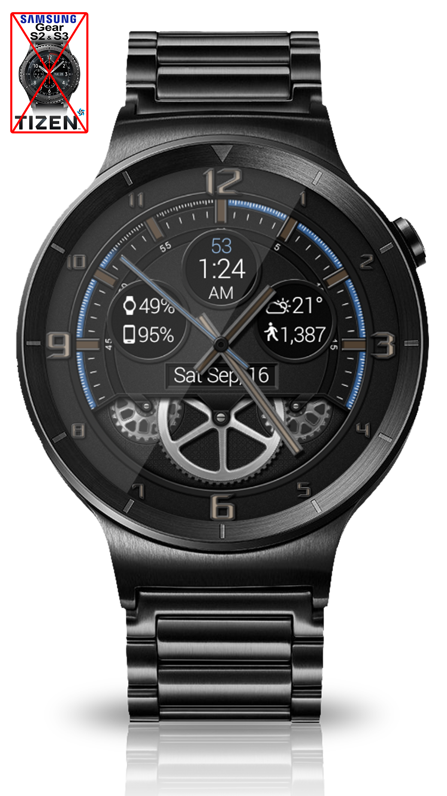 اسکرین شات 8 برنامه Bold Gears HD Watch Face