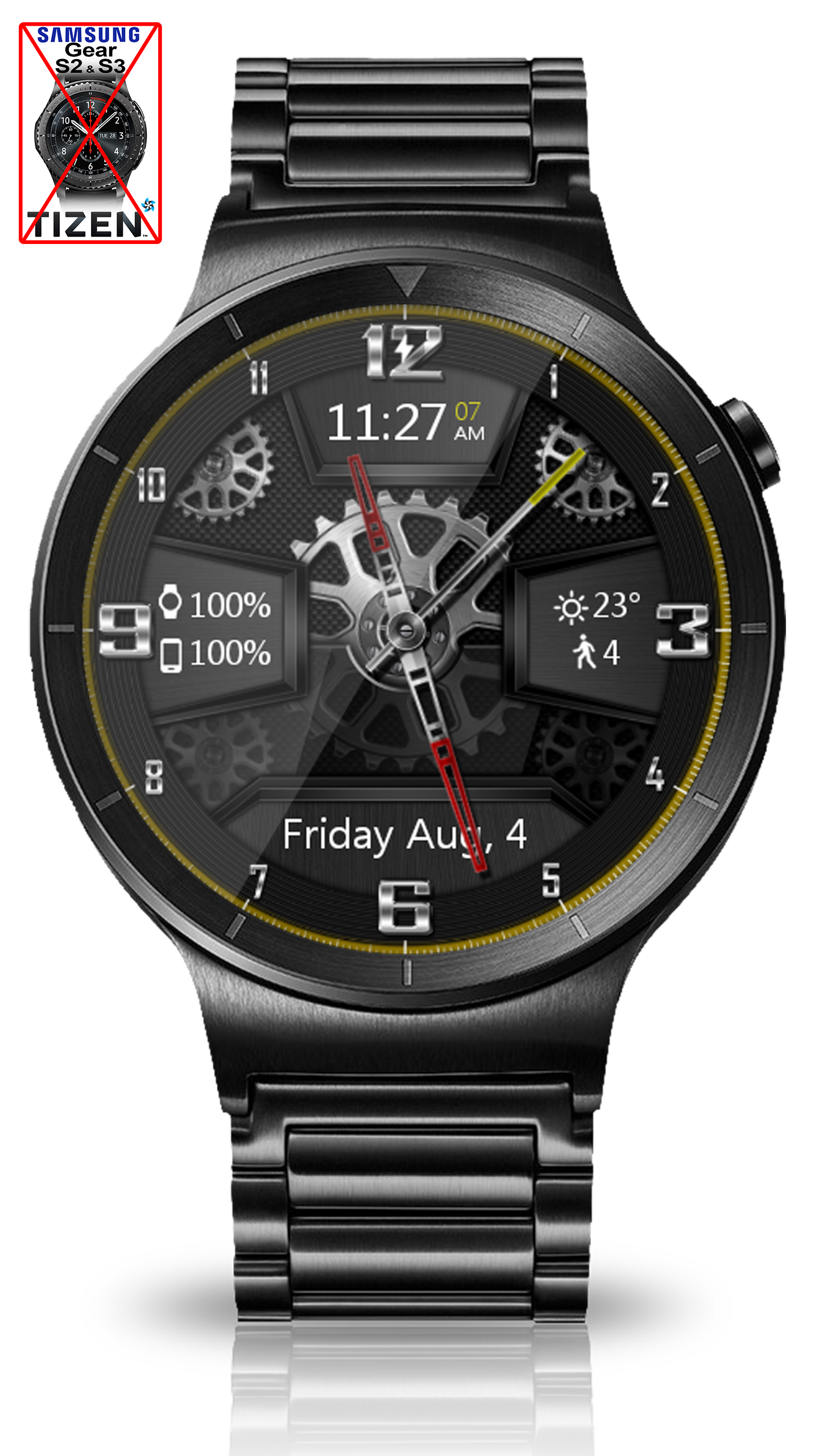 اسکرین شات 7 برنامه Carbon Gears HD Watch Face