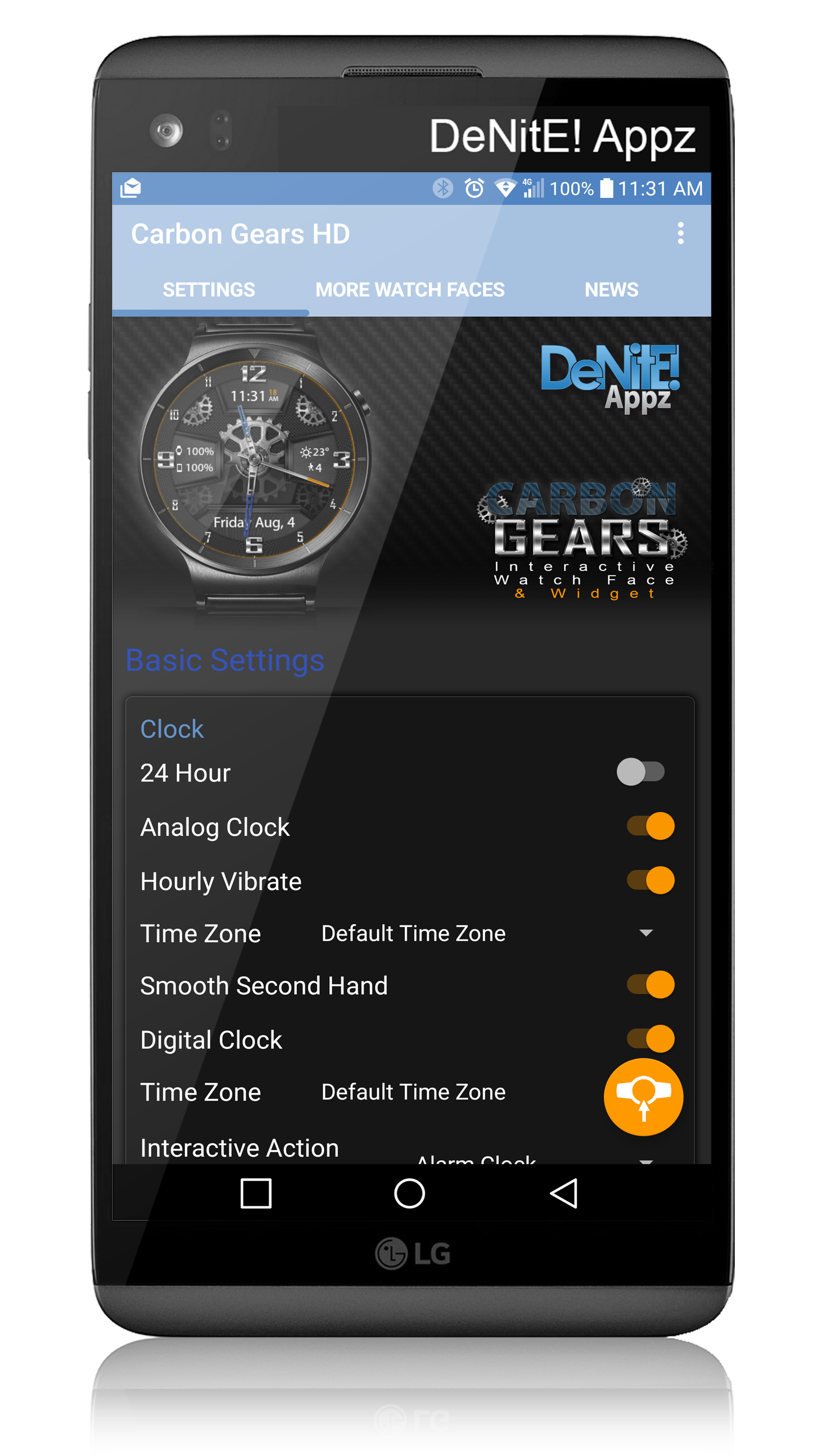 اسکرین شات 4 برنامه Carbon Gears HD Watch Face