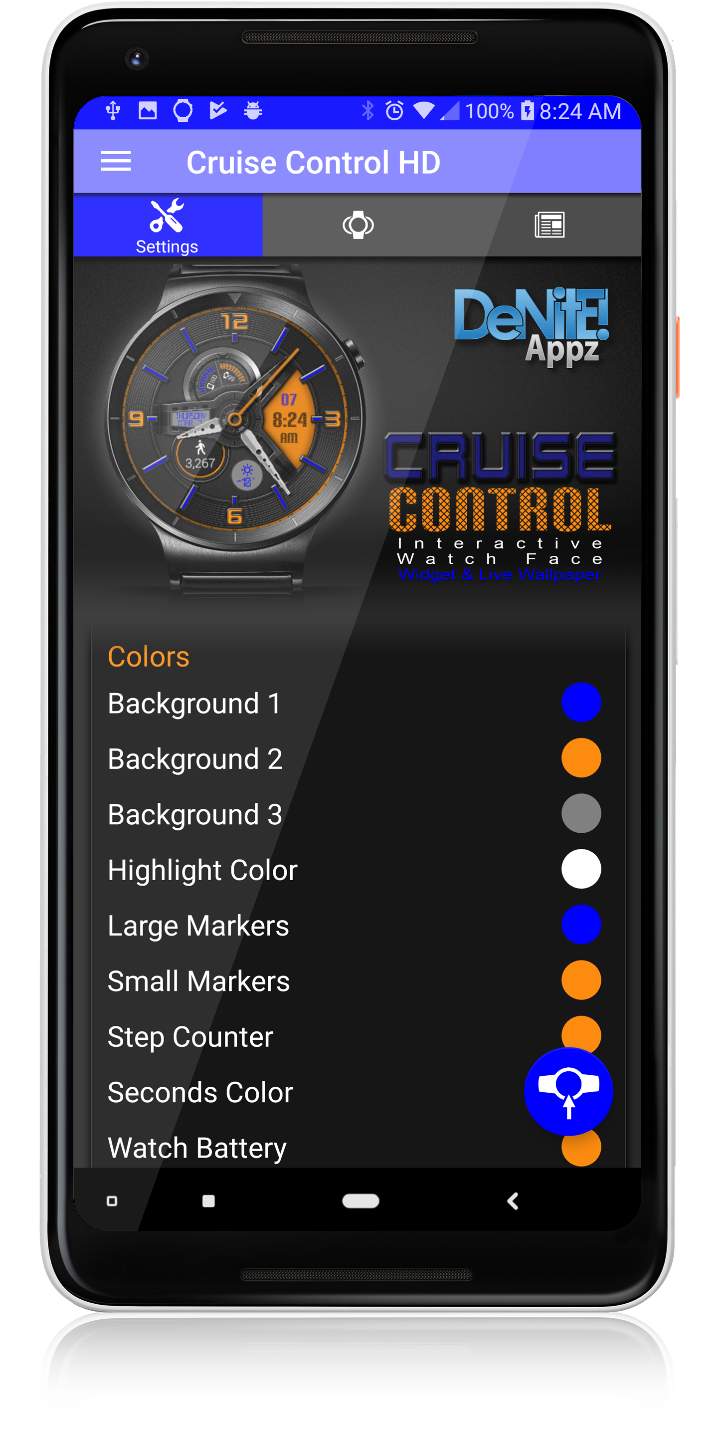 اسکرین شات 5 برنامه Cruise Control HD Watch Face