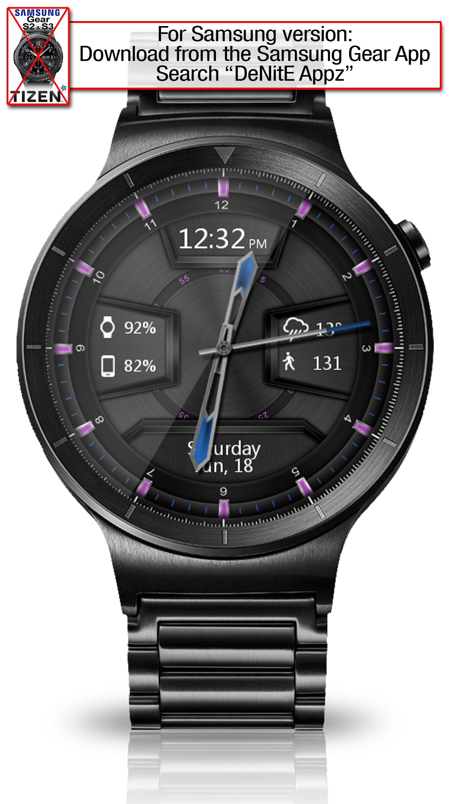 اسکرین شات 7 برنامه Daring Graphite HD Watch Face