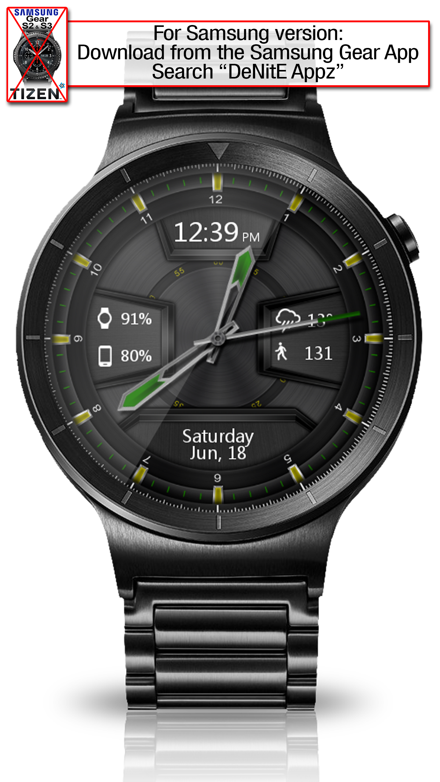اسکرین شات 6 برنامه Daring Graphite HD Watch Face