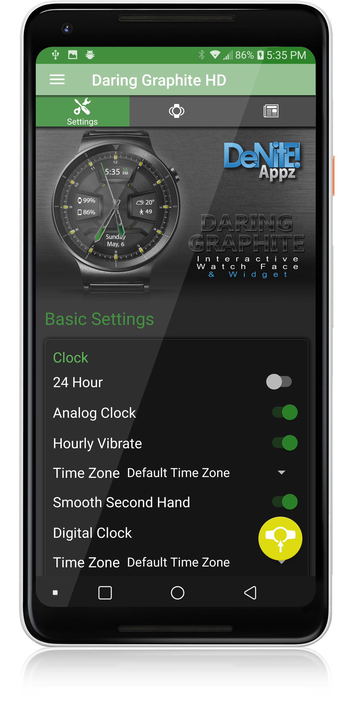 اسکرین شات 4 برنامه Daring Graphite HD Watch Face