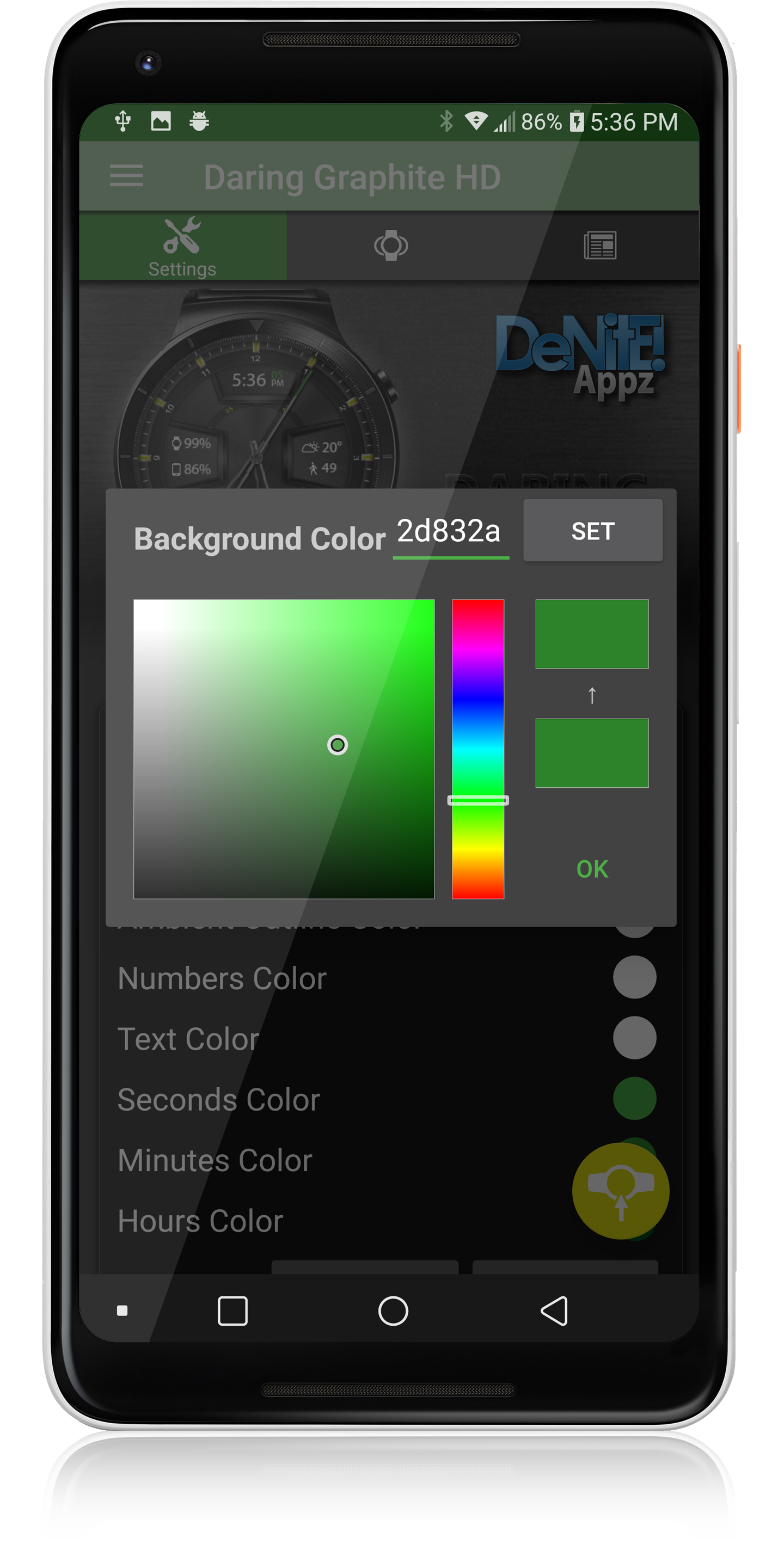 اسکرین شات 5 برنامه Daring Graphite HD Watch Face