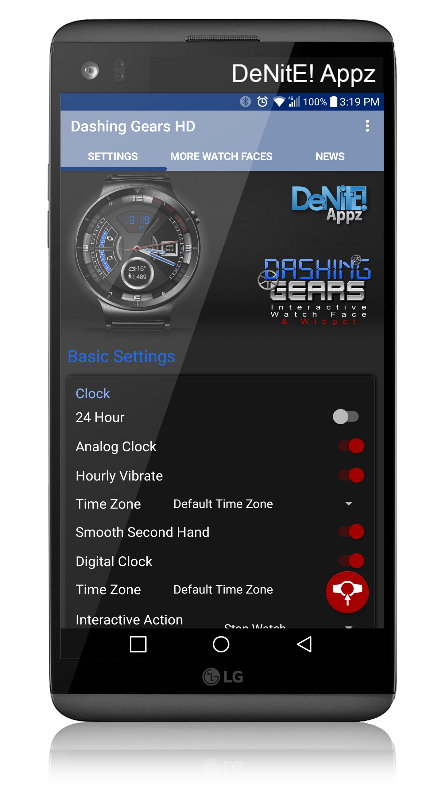 اسکرین شات 4 برنامه Dashing Gears HD WatchFace