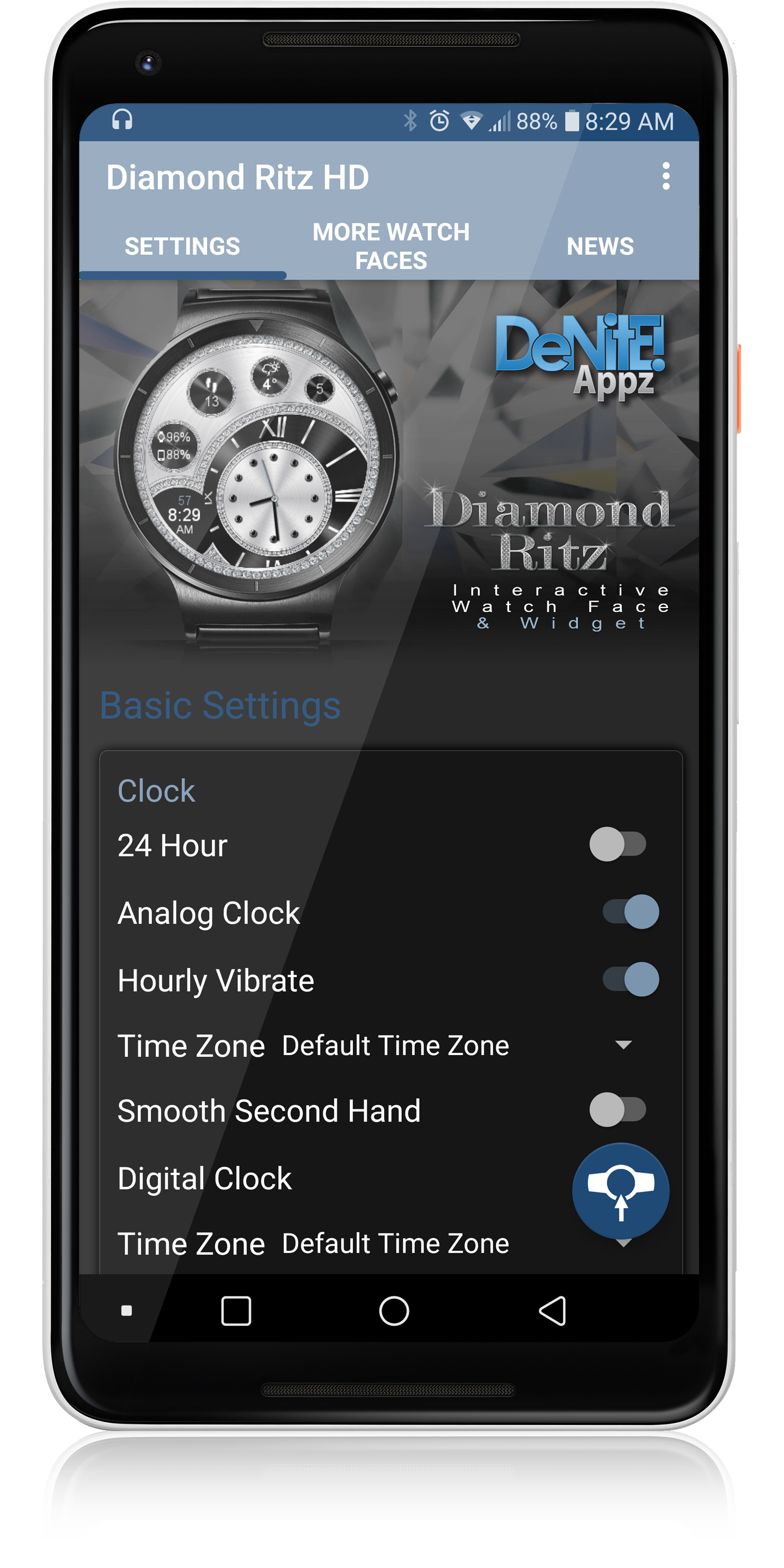 اسکرین شات 5 برنامه Diamond Ritz HD Watch Face