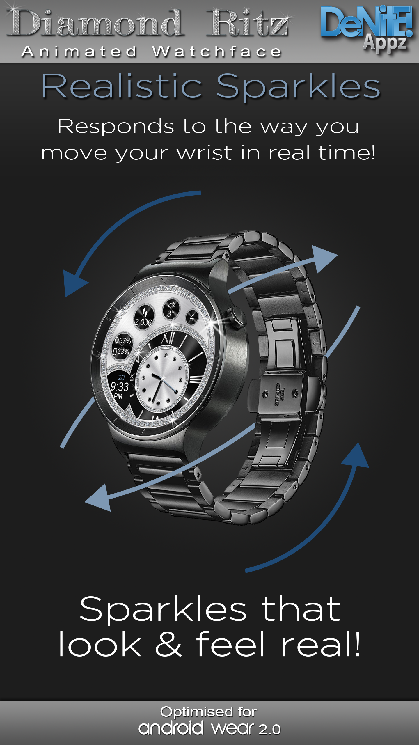 اسکرین شات 2 برنامه Diamond Ritz HD Watch Face