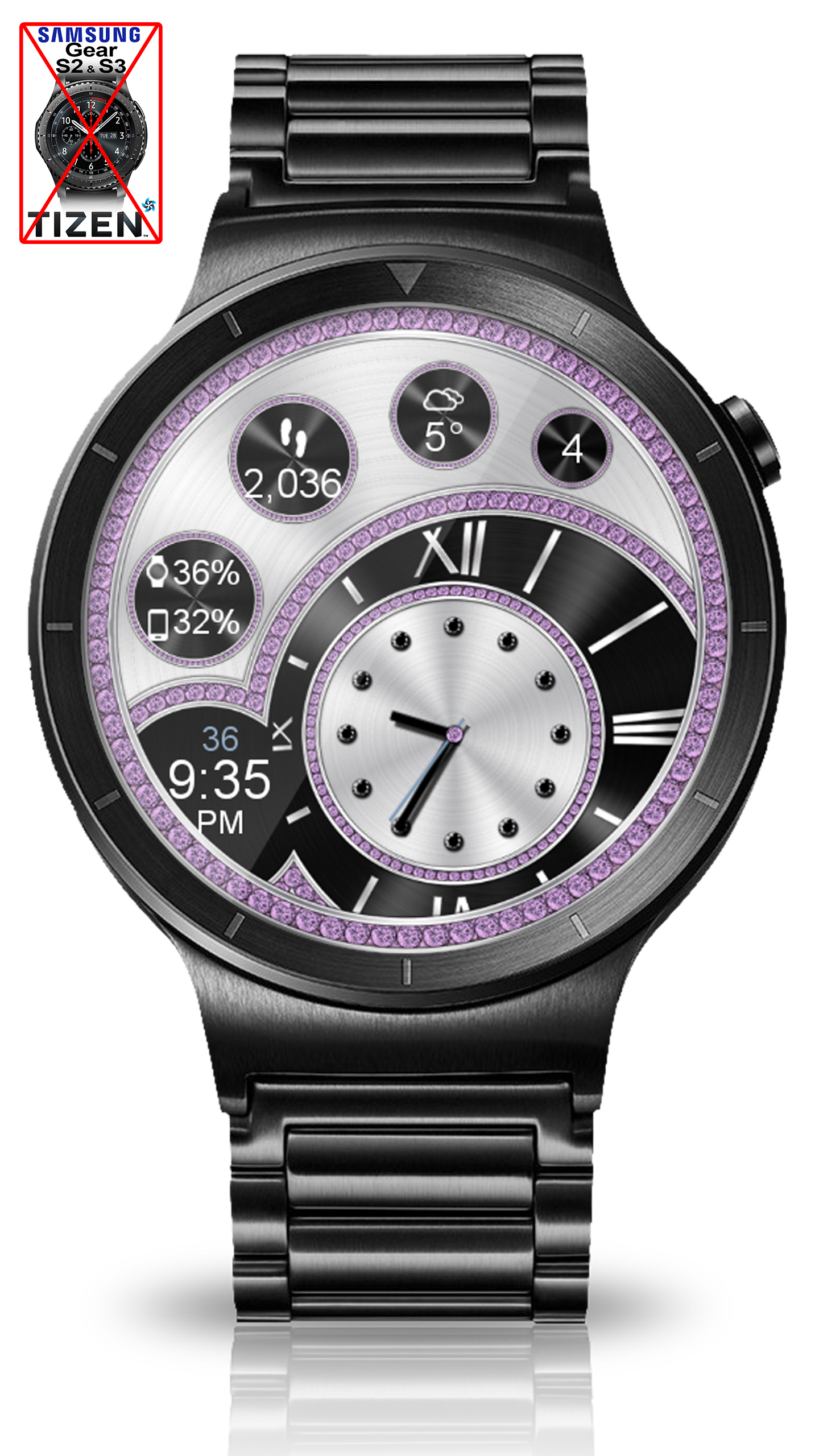 اسکرین شات 8 برنامه Diamond Ritz HD Watch Face
