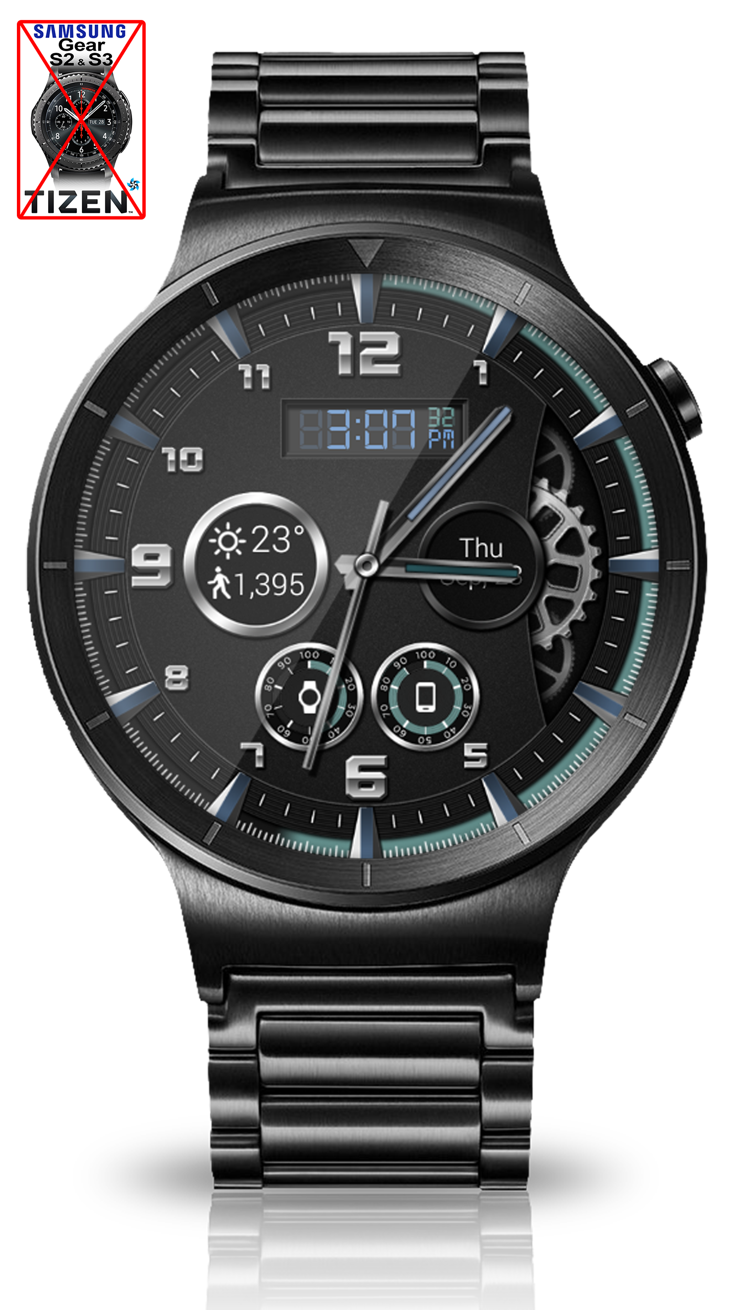 اسکرین شات 6 برنامه Digi-Gears HD Watch Face